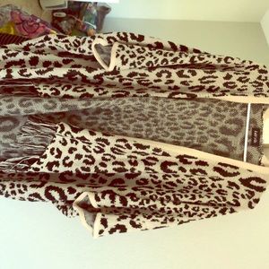 Cheetah print poncho